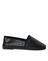 Dolce & Gabbana Black Exotic Leather Espadrilles Slip On Shoes -   -  Dolce & Gabbana.